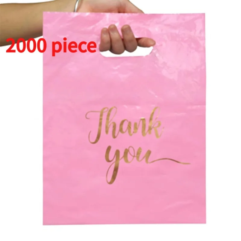 

20 00 pcs. Custom Shop Retail a3 Cleaning Reusable Carry Bag Cut Handle Plastic Shopping Bags with Logos