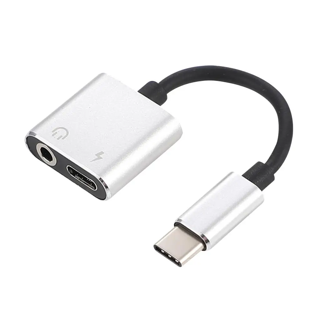 Cabo adaptador de áudio usb tipo c para 3.5mm 2 em 1 tipo-c para 3.5mm jack estéreo fone de ouvido microfone adaptador conversor aux adaptador de carregamento