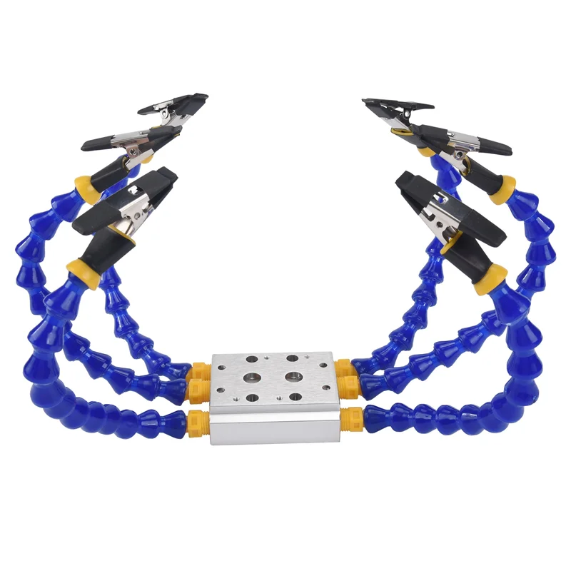 

Настольные тиски, настольный зажим, паяльная станция с 6 шт., гибкие рычаги, паяльник, держатель для печатных плат, инструмент для ремонта сварки