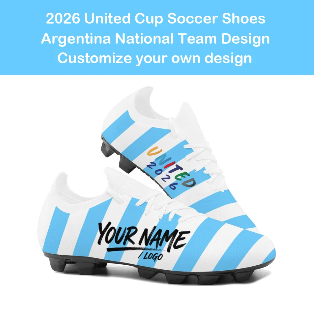 

Custom Print 2026 America Cup Football Soccer Shoes Sneaker South America Argentina Brasil Colombia Ecuador Teams Design