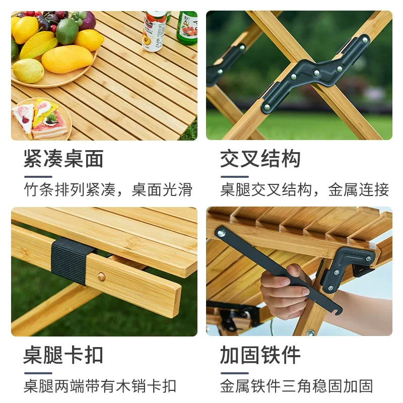 Folding Garden Camping Table Coffee Conference Barbecue Storage Outdoor Table Camp Tableware Wine Mesa Plegable Furniture