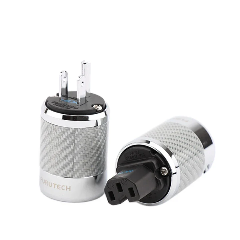 Imagem -03 - Furutech-power Plugs Connector Ncf Nano Crystal Ródio Chapeamento ue e Eua Plug Hifi Áudio Plugue de Alimentação ac Iec 15a Fi50