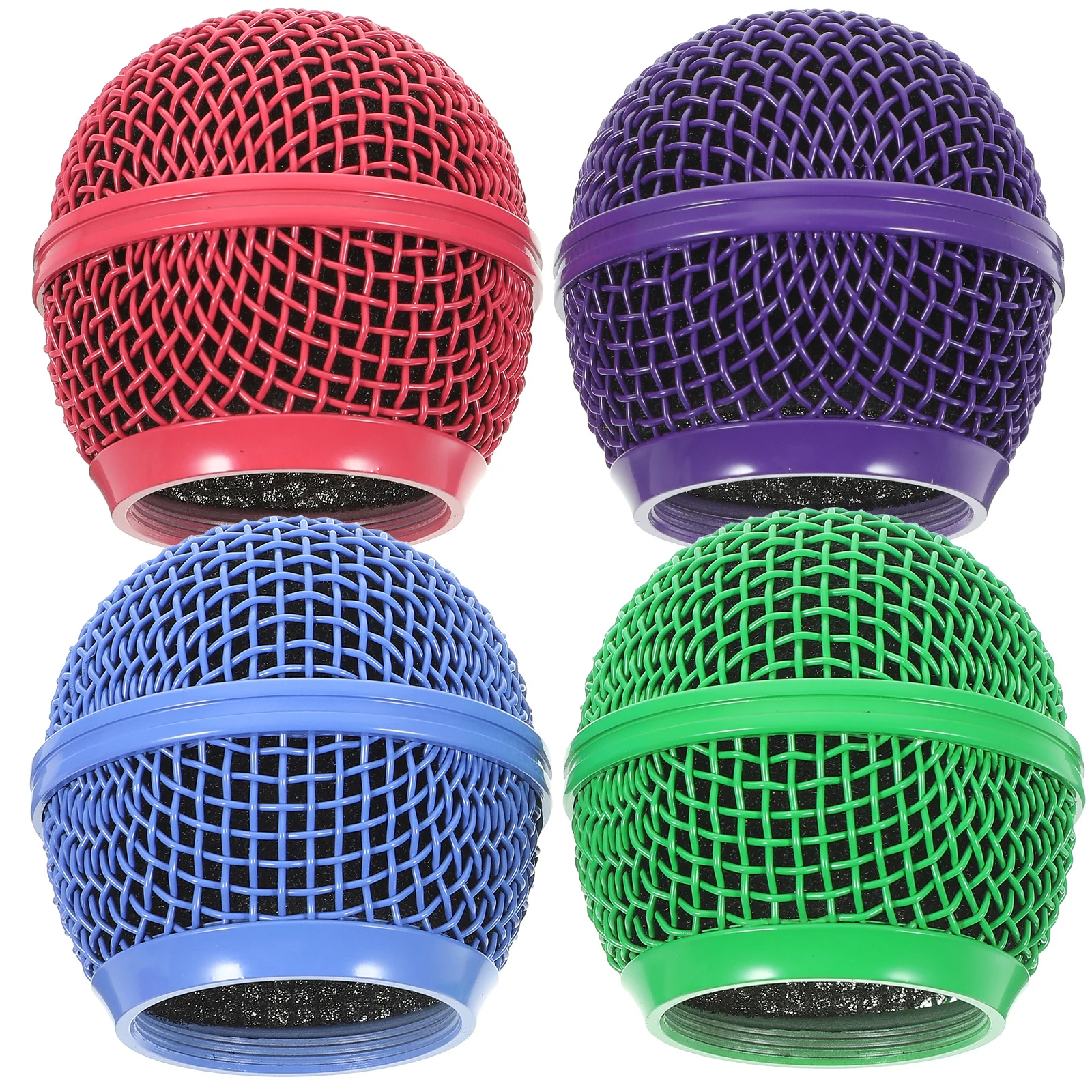 

4Pcs Microphone Mesh Grill Replacement Metal Mic Cover Head Wireless Wired Mic Accessories Durable Metal Grill Head