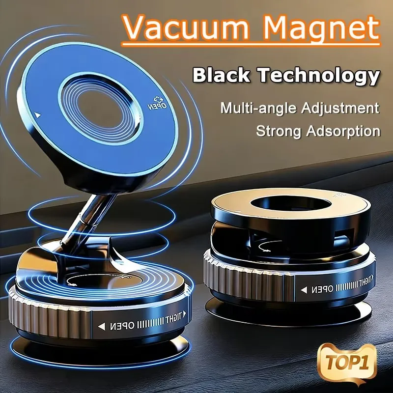 Soporte Magnético para Teléfono de Coche con Rotación de 360 Grados, Adsorción por Vacío, Fuerte Succión, Soporte Universal para Teléfono Móvil 2026
