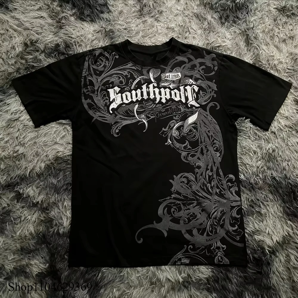 Y2K Men Women Dark Fallen Angel Graphic T‑Shirt Crew Neck Short Sleeve Loose Gothic Streetwear Tees Summer Daily Tops Clothing