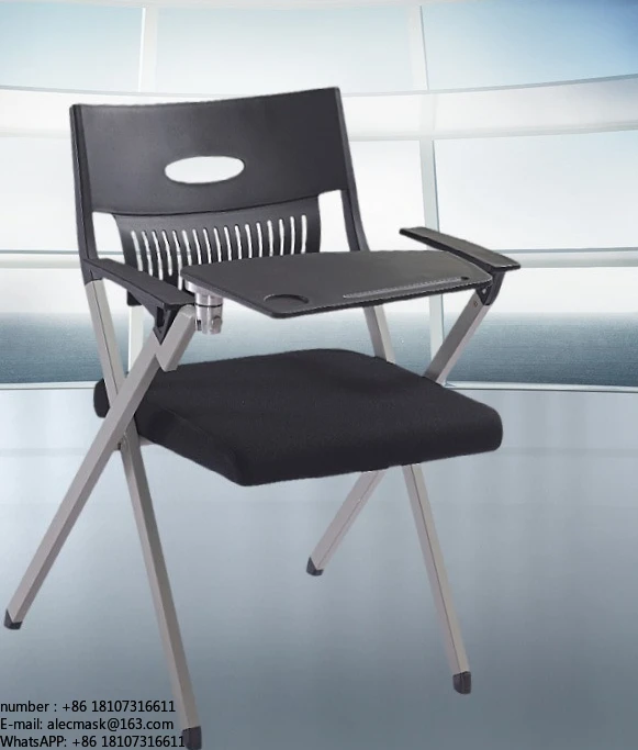

Folding chair with writing board simple conference School student desk study chair