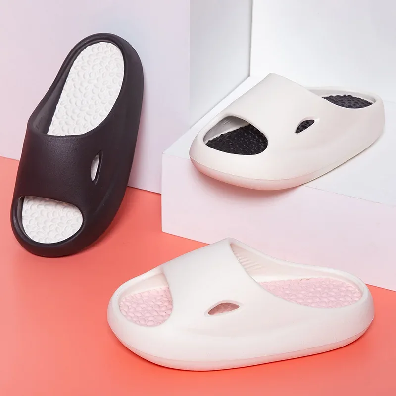 Platform Slippers for Couple Summer Shoes 2023 New Home Massage Slipper Ladies Comfort Beach Slides Sandals Open Toe Flip Flops