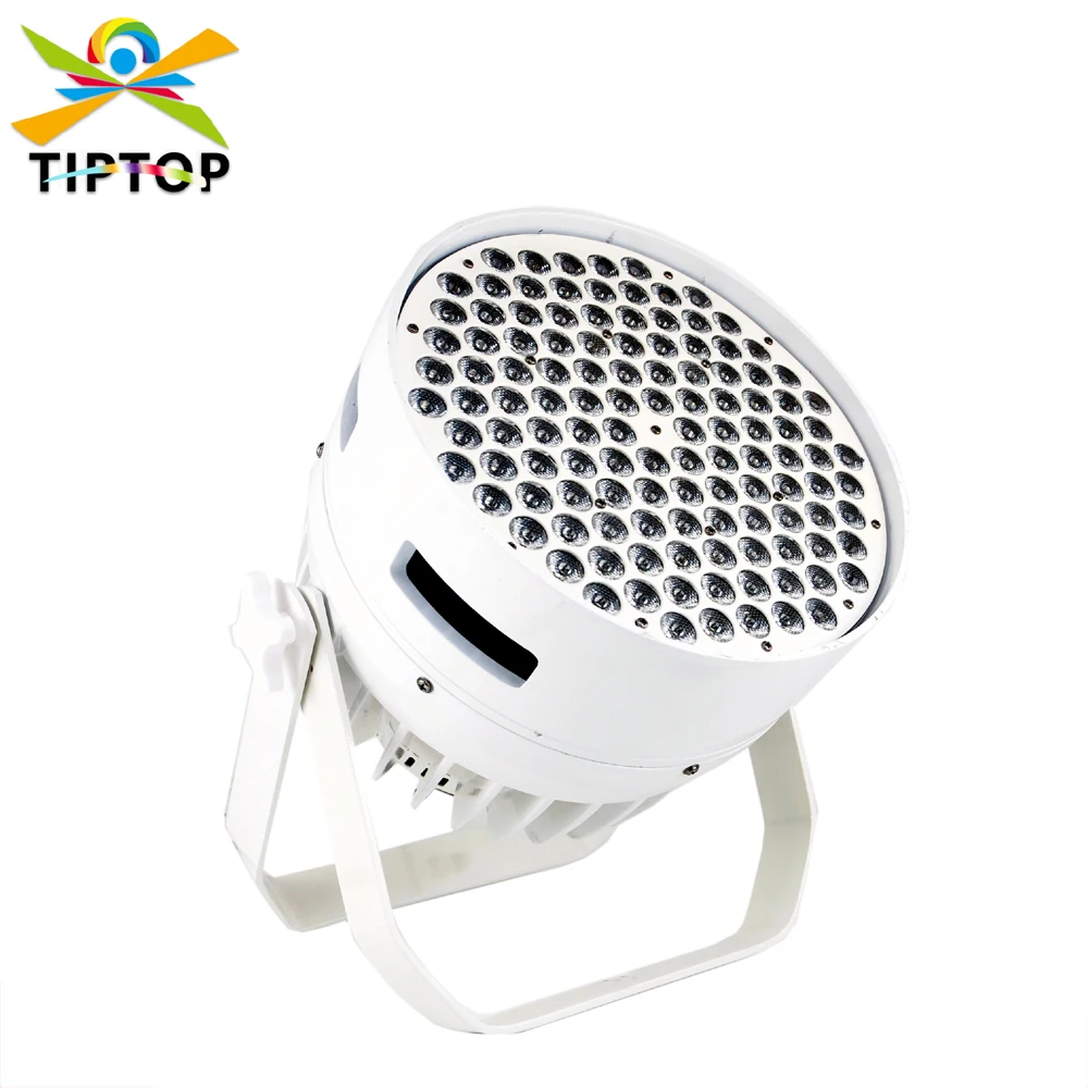 High Powder 120x3W RGBW 4 Color Stage DMX Led Par Light White Case Painting Fan Cooling Dual Aluminum Bracket