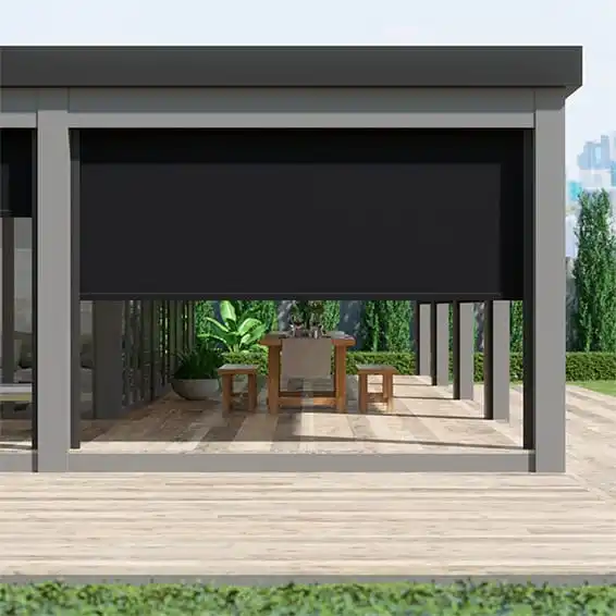 

Customized Sunscreen Waterproof Anti-UV Outdoor Garden Patio Balcony Zip Track Electric Screen Motorized Outdoor Roller Blinds