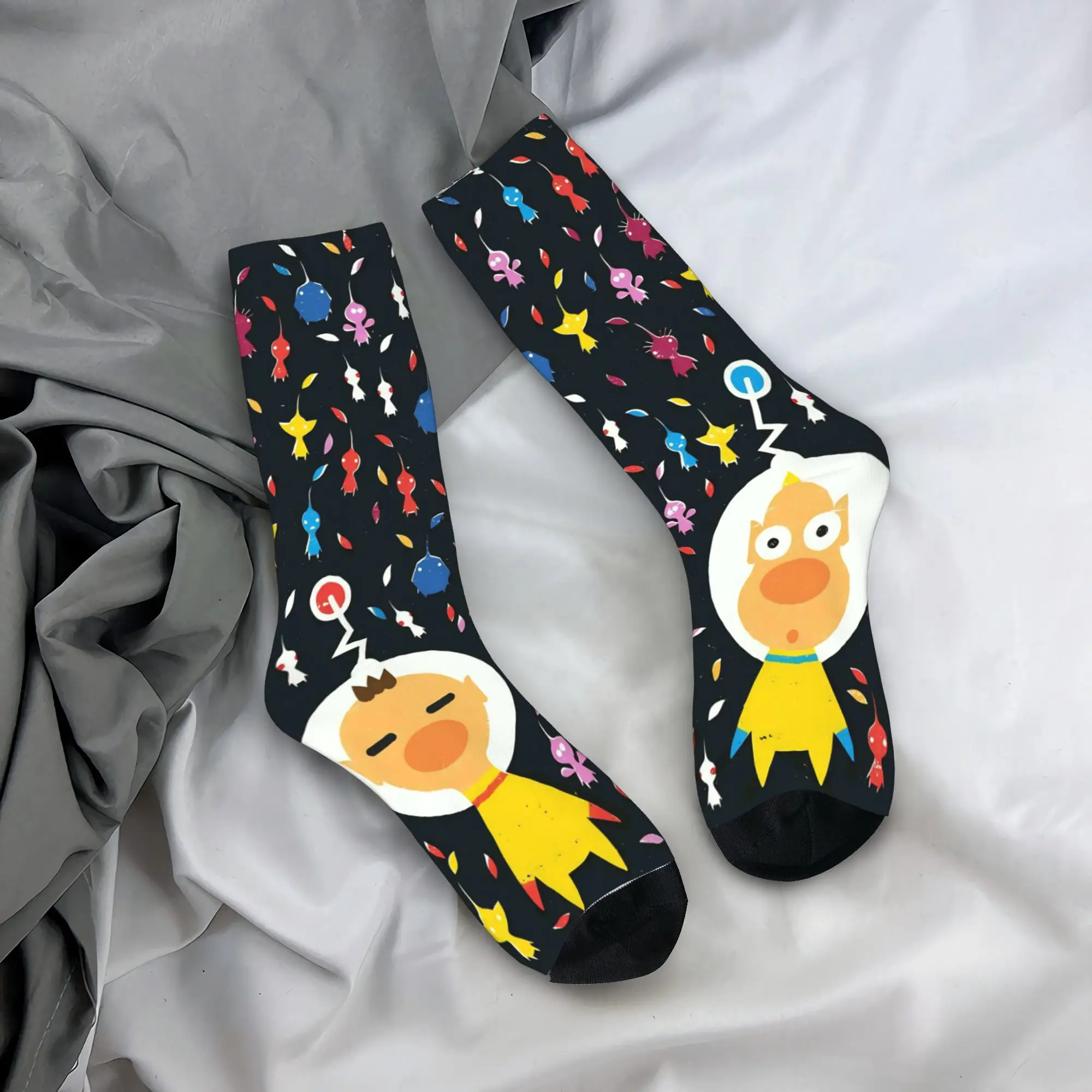 

Pikmin игровые носки зимние чулки повседневные мужские средние мягкие носки графические противоскользящие носки для скалолазания