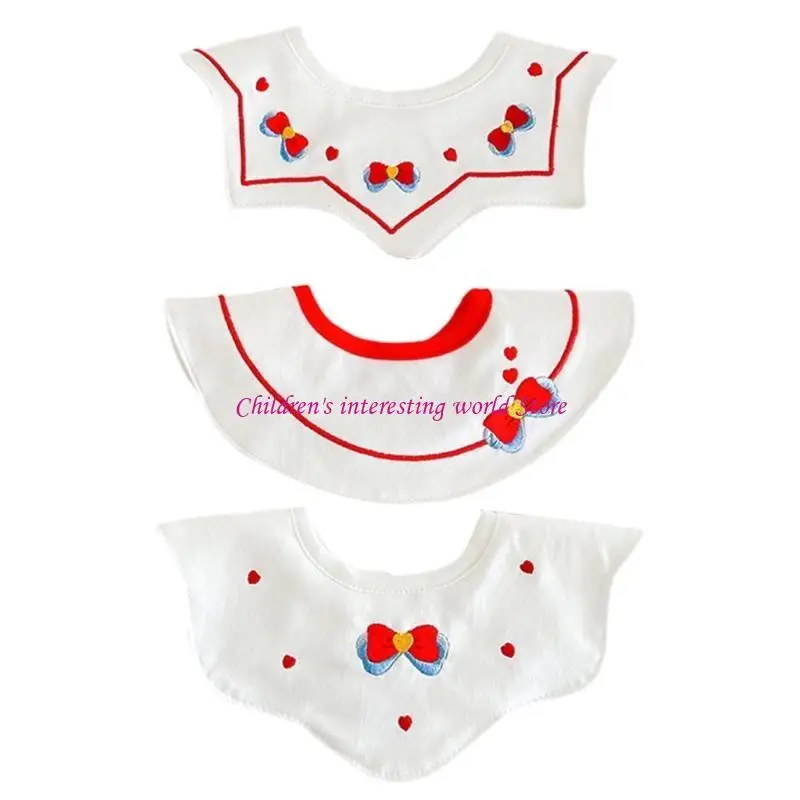 

3Pcs Baby Burp Cloths Nursing Bibs Kid Embroidery Cartoon Pattern Drooling Apron 425F