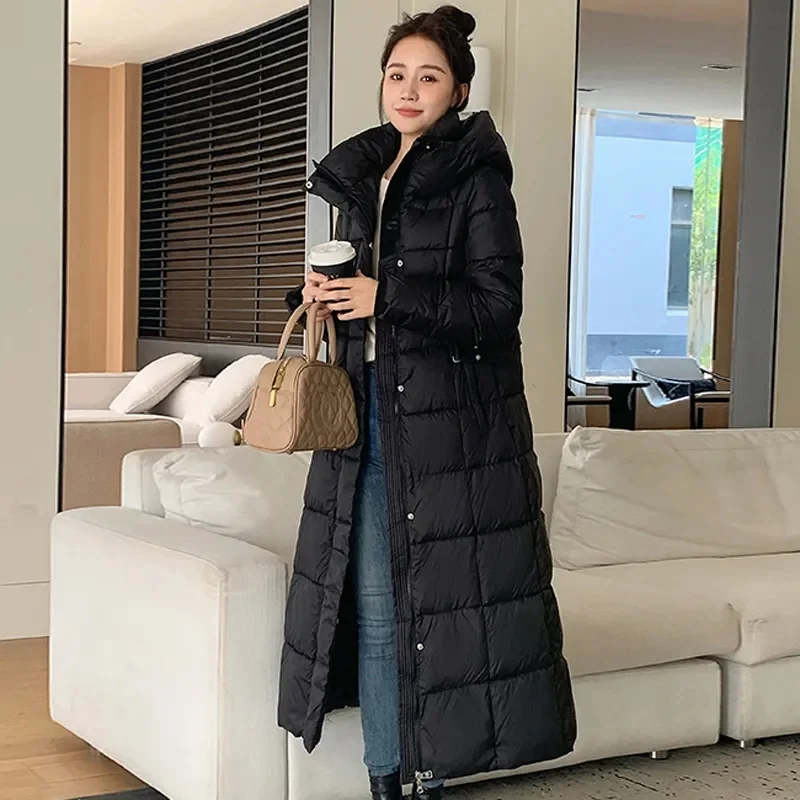 

Fashion Female Loose Padded Thicken Warm Snow Wear Jackets New Autumn Winter Solid Color Long Down Cotton Jacket for Women