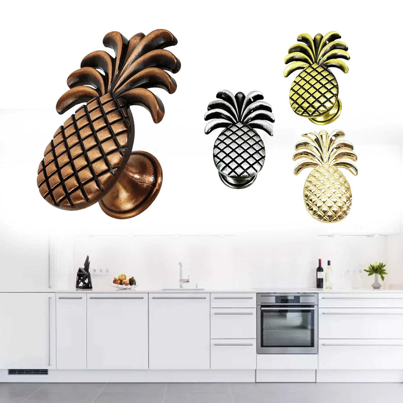 Pineapple Pulls Pineapple Handle Zinc Alloy Pineapple 59*36*29mm Copper Favorable Prices High Quality Practical