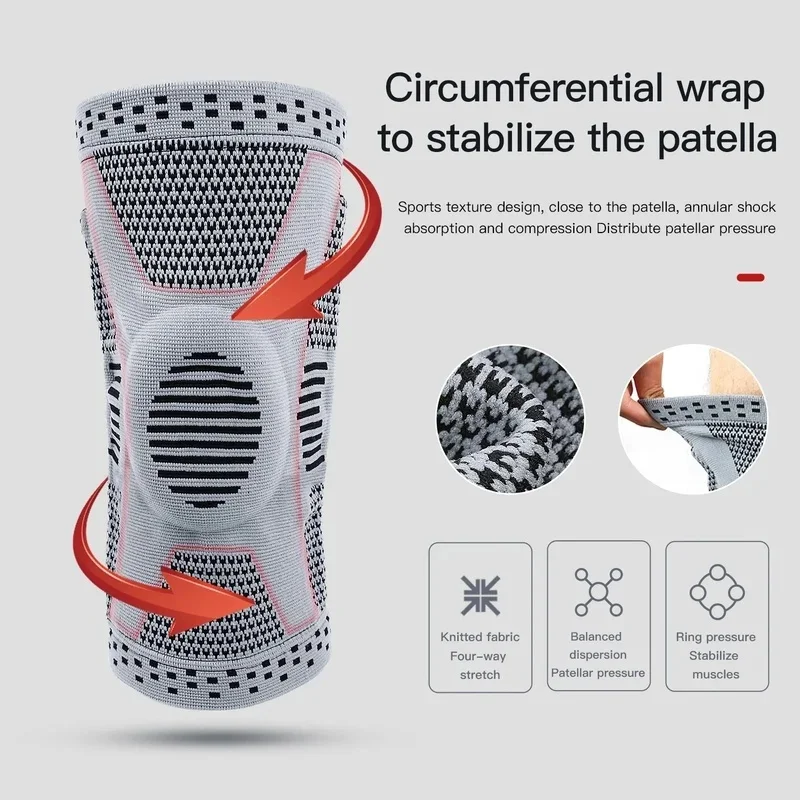 정형외과 무릎 패드 무릎 교정기 지지대, 관절 통증 완화 슬개골 보호대, 조정 가능한 스포츠 무릎 패드 가드, 반월상 연골 인대, 1PC