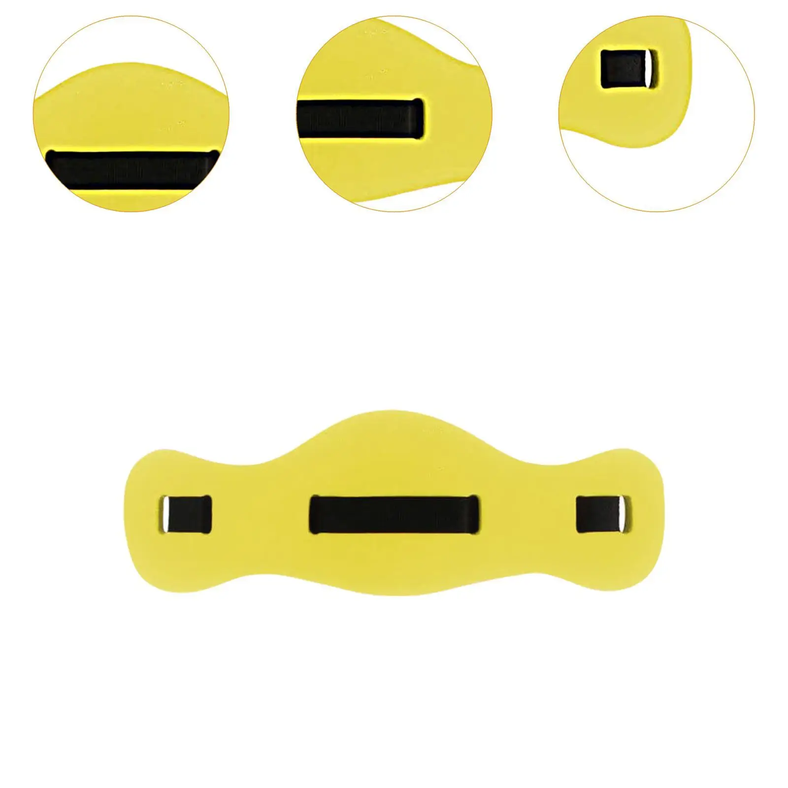 Accessorio per il nuoto con cintura da nuoto posteriore galleggiante per piscina con fibbia in schiuma EVA gialla