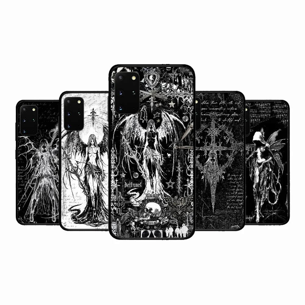 Gothic Girl Sculpture Retro Phone Case For Samsung S 9 10 20 21 22 23 30 23 24 plus lite Ultra FE S10lite Fundas