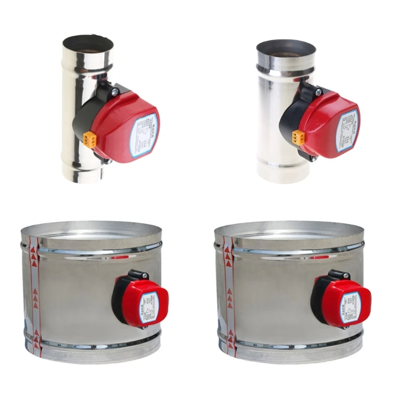 Válvulas ventilação motorizadas aço 220V, válvulas controle volumes ar, duto ar, válvulas amortecedoras