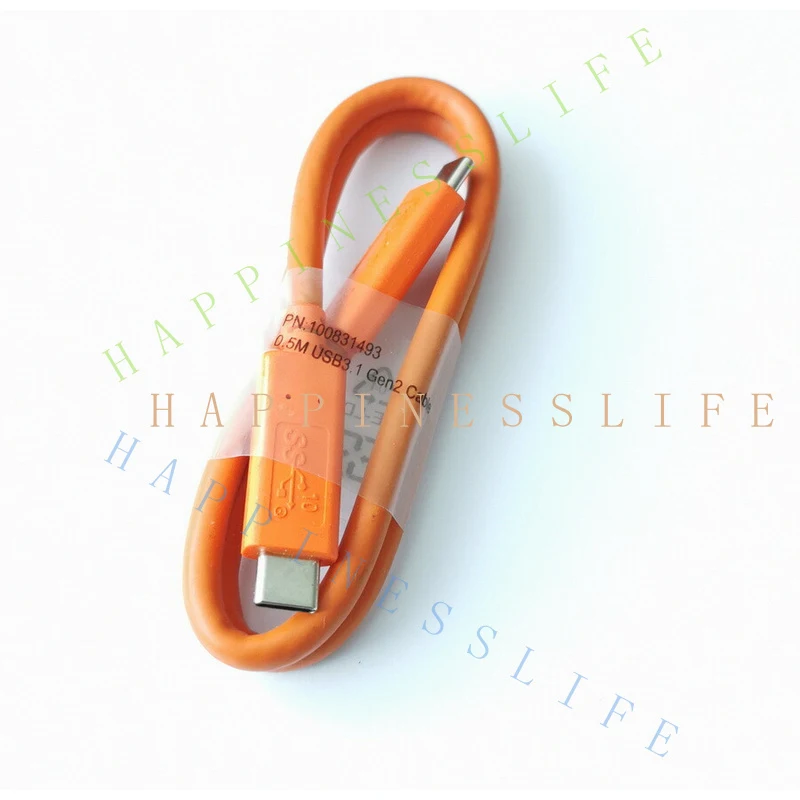 Y... ORANGE USB-C to USB-C CABLE 20in/50cm For LaCie External Hard Drive HDD
