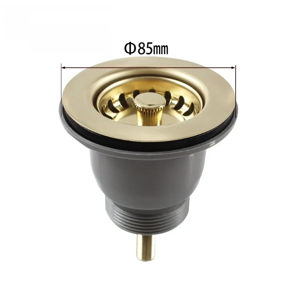 For Kitchen Sink Sink Drain Basket Long Lasting Sink Drain Solution Stainless Steel Drain 85mm Opening Easy Installation