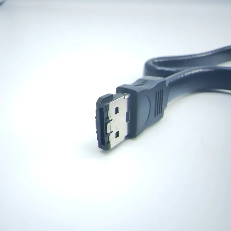 E-SATA eSATA e SATA Male to  M/M Extension Data Sync Cable Line for External Portable Hard Drive HDD 50cm