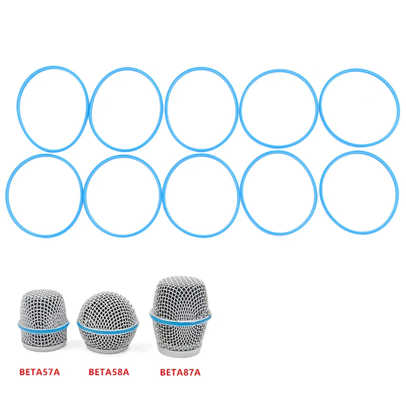 

4/10Pcs Rubber Microphones Band Rings for BETA58A/87A Enhances Grip and Protections, for Multiple Models