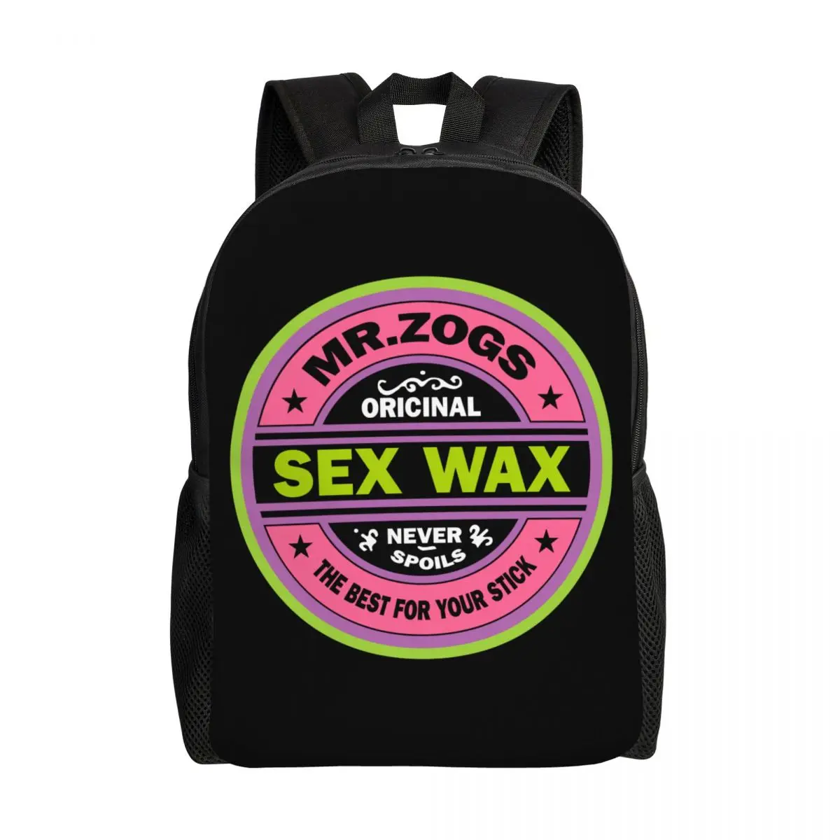 Customized Mr Zogs Surfing Sex Wax Backpacks Men Women Basic Bookbag for School College Bags