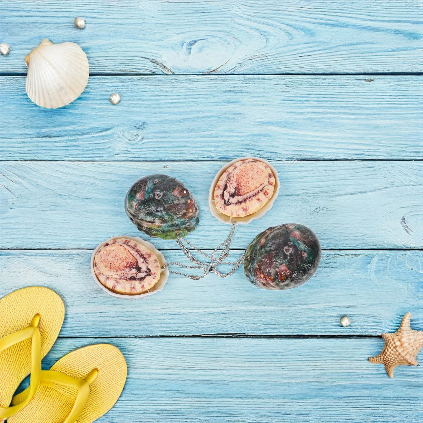 4個入り プレス式水鉄砲 アワビ型 屋外 夏 プール ビーチ 水鉄砲 フェイクアワビ貝殻 水遊びおもちゃ