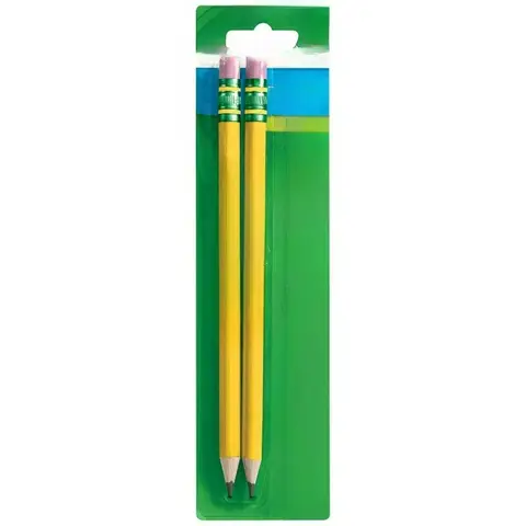 My First Pencils, Presharpened, #2 HB .4mm Lead, Yellow, 2 Count