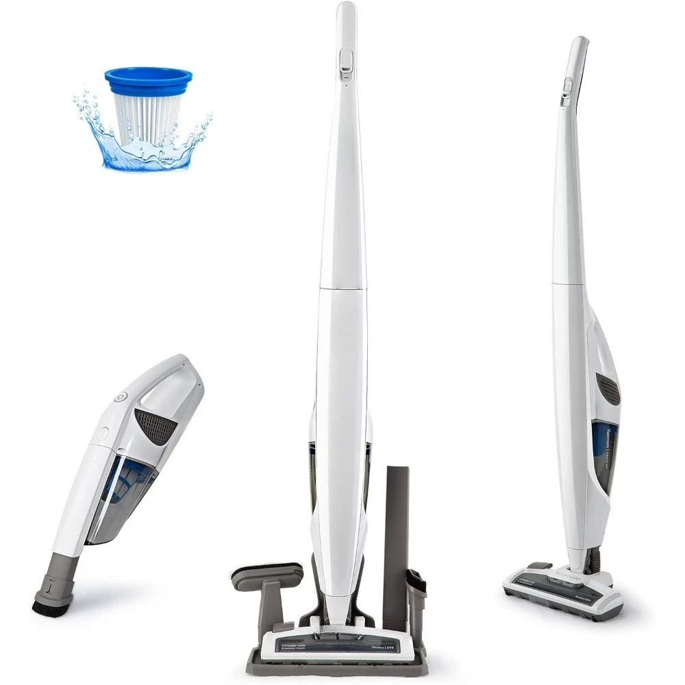 المنزل. DS1030 عصا لاسلكية مكنسة كهربائية خفيفة الوزن 2 سرعة شفط الطاقة LED المصباح 2 في 1 يده للأرضيات الصلبة #1