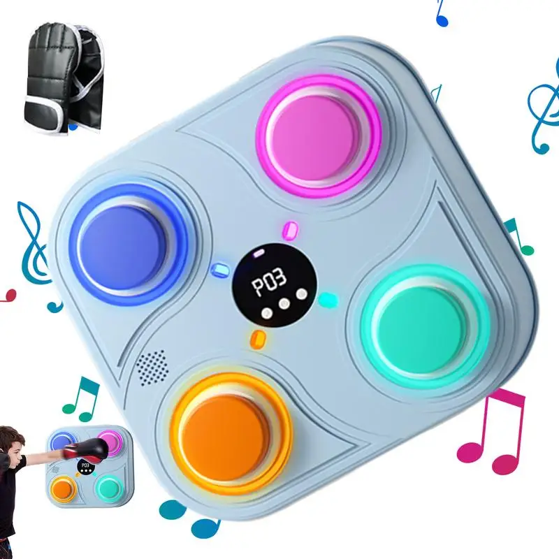 Music Punching Machine Musical Boxing Machine With Gloves Wall Mounted Punching Machine Light Training Boxing Trainer