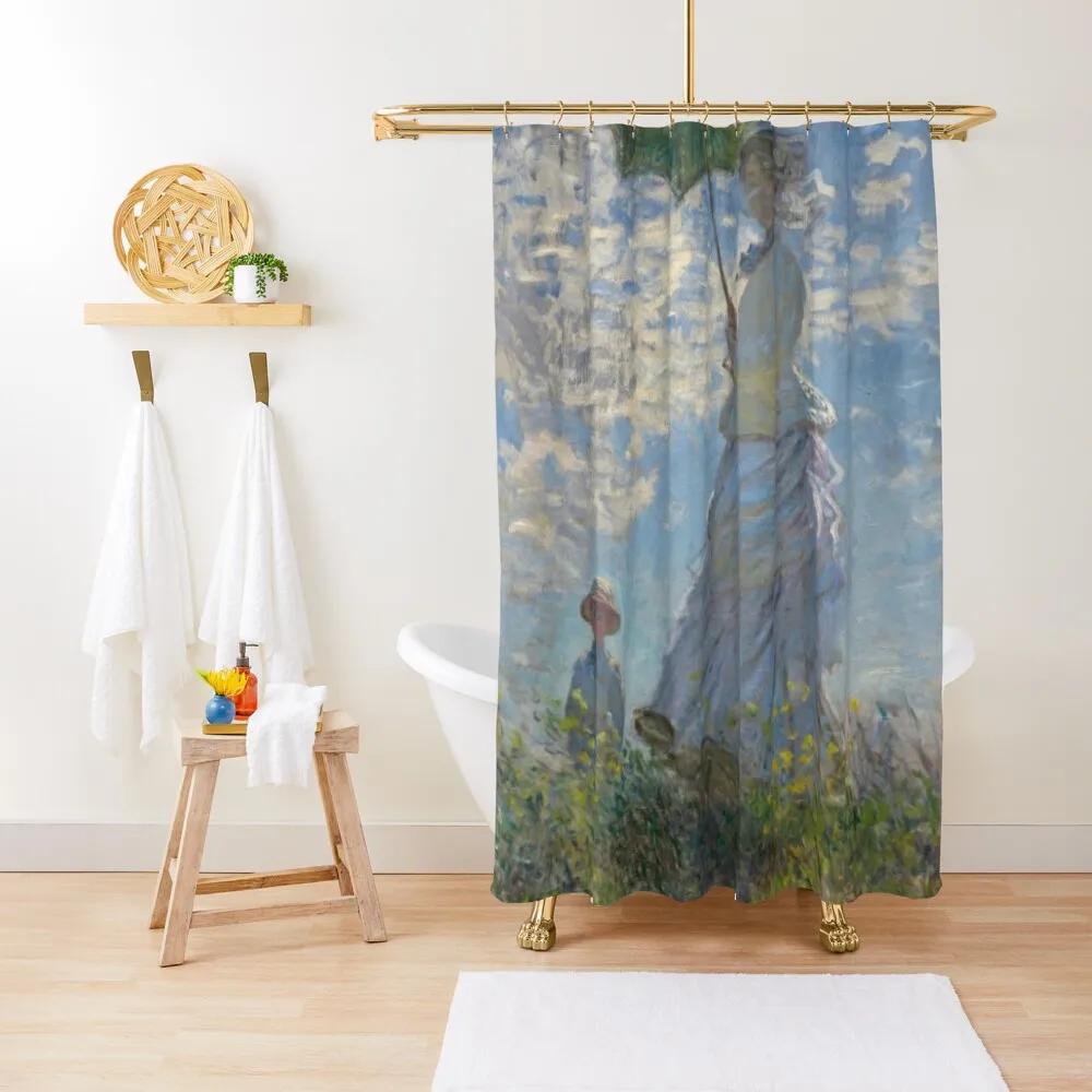 

Woman with a Parasol Painting Shower Curtain Shower For Bathroom Modern Bathroom Accessories Bathroom Decor Curtain