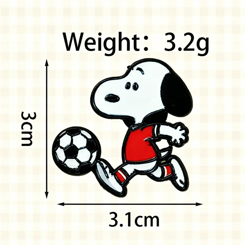 8pcs cartoon brooch acrylic cute animal shaped pilot football creative fun pin student bag image 3