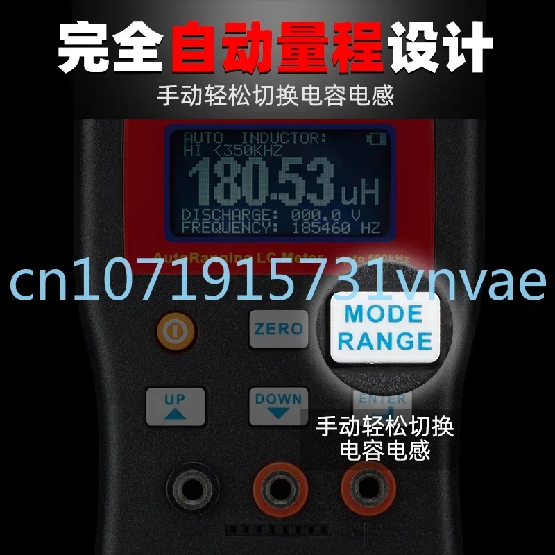 Capacitor Inductometer MlC500 Capacitance Meter Digital Display High Precision 1% Digital Anti-Burn Automatic Range Tester