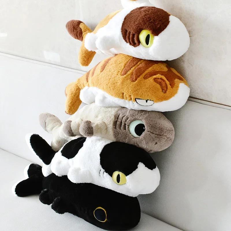 New 50cm Sharkitty Original Plush Toys Peripheral Shark & Cat Combine Plush Toys  Xmas Birthday Christmas Gift Anime Toy