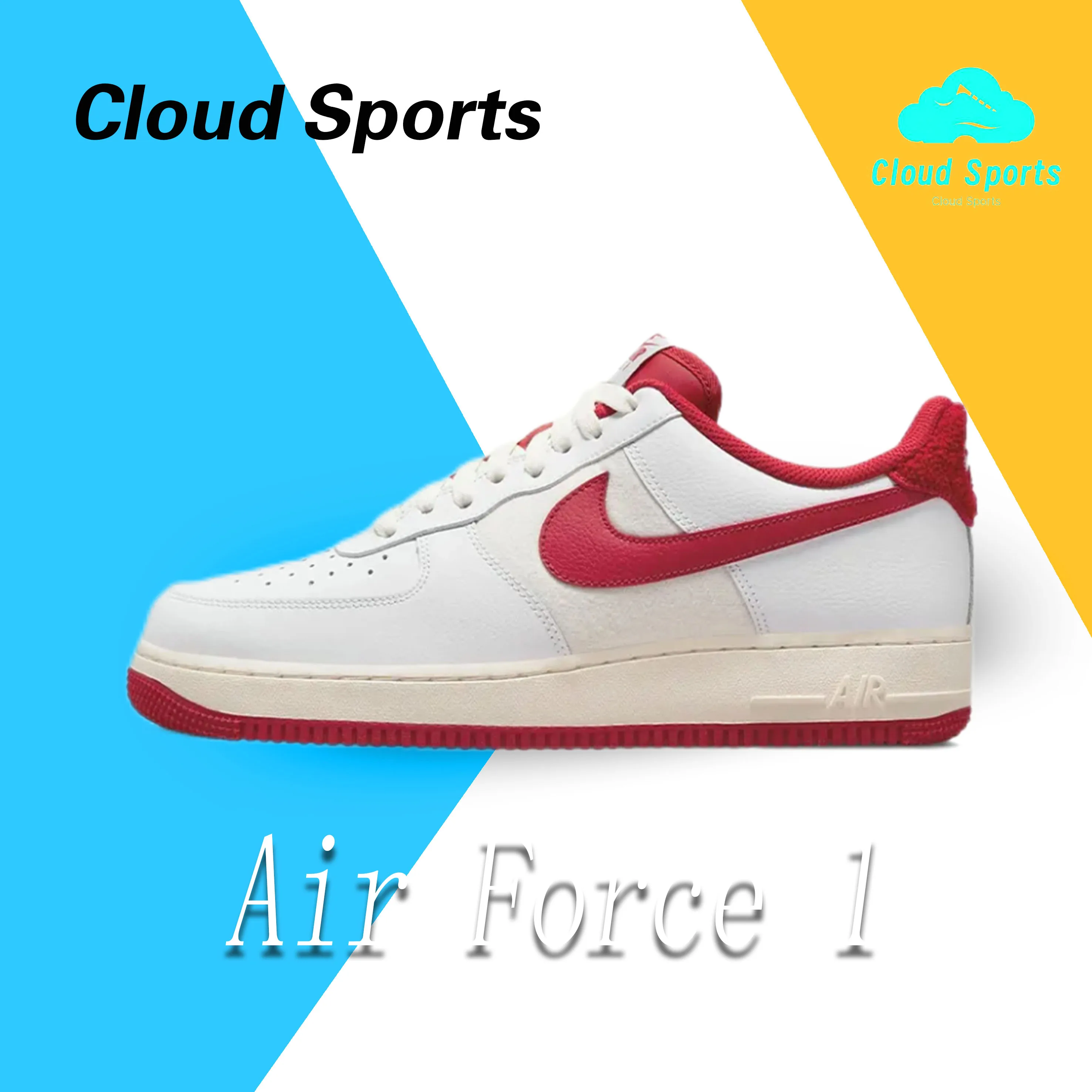 Nike Air Force 1 se sepatu papan rendah anti selip, sepatu merah, sepatu tahan aus, dan serbaguna, nyaman, 1 se