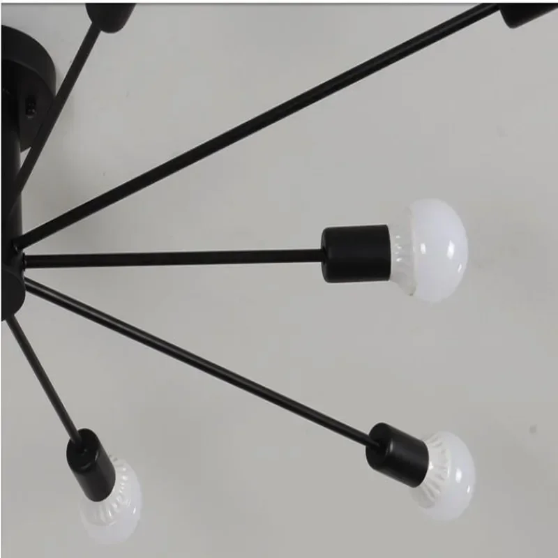 Iluminacion Vintage Lamps For Living Room Ceiling Wrought Iron Luminaria E27 Dia122cm H20cm white/black chandelier lamp