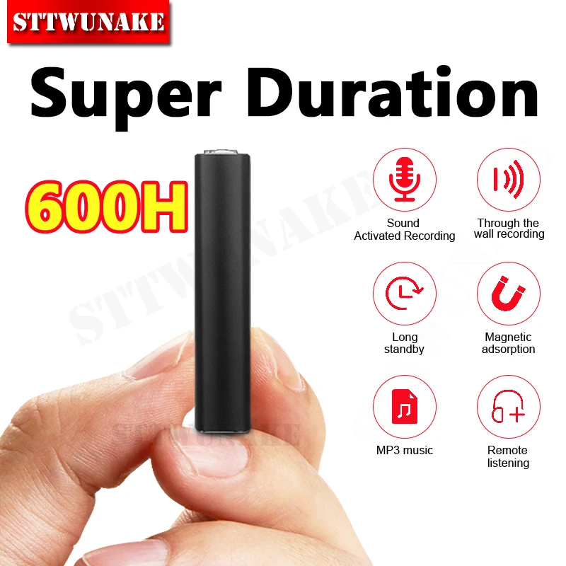 Sound recorder 600 hours long lasting voice recorder digital recording device professional sound dictaphone privat records