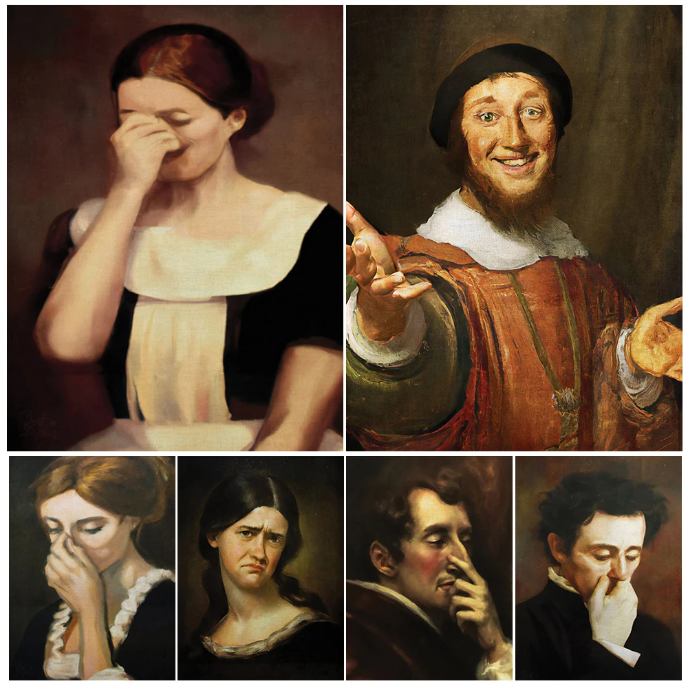 

Funny Bathroom Portrait Vintage Midcentury Poster Wall Art Canvas Painting Home Decor Wall Pictures For Living Room Unframed