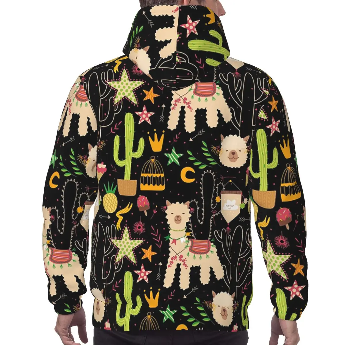 لطيف الصبار الألبكة نمط هوديي Harajuku البلوز الخريف الشتاء الرجال النساء البلوز طويلة الأكمام قمم