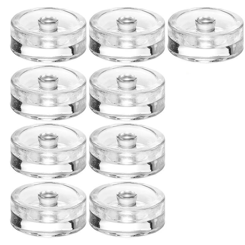 

ABFU-For Wide Mouth Mason Jar Compatible 9 Pcs Fermentation Glass Weights With Easy-Grip Handles, Heavy Duty Pickling Canning Li