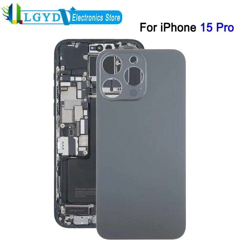 Glass Battery Back Cover For iPhone 15 Pro Phone Rear Cover Repair Spare Part