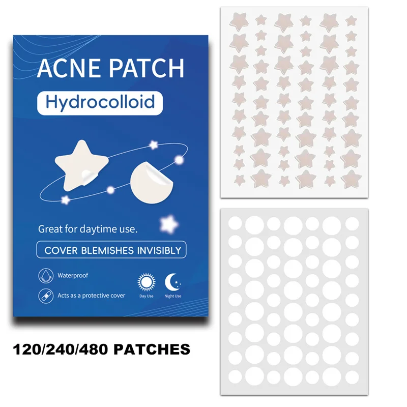 

120/240/480pcs Face Skin Care Acne Pimple Patch Invisible Professional Healing Absorbing Spot Sticker Covering For Men Women