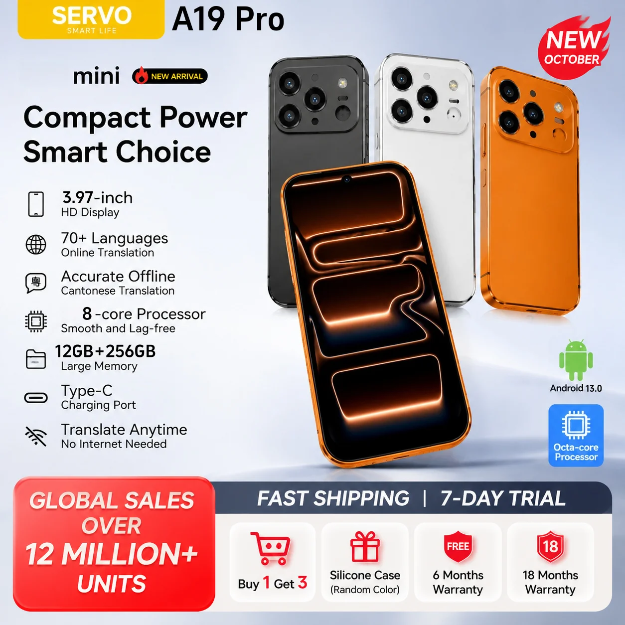 Smartwatch Face - A19 Pro Mini 4G Jam Tangan