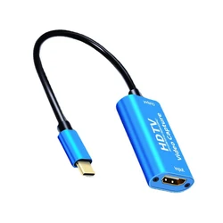 USB Typ C 3,1 auf HDMI-kompatible Video aufnahme karte 4k 1080p USB-C HD-Video grabber für PC-Spielkamera-Aufnahme Live-Streaming