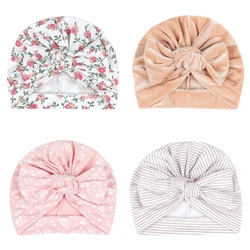 Soft Cotton- Turban Hat Cap Headwraps for Girls Infants Toddlers Gift