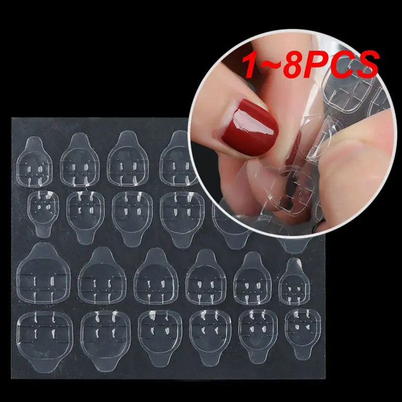 1~8PCS False Eyelashes Time-saving Stylish Best-selling Nail Clip Innovative Adhesive Easy-to-use Chic In-demand Transparent