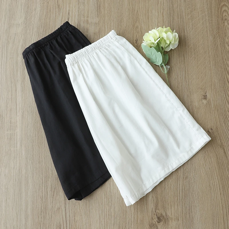 المرأة الصيف رقيقة القطن Se السراويل فضفاضة مرونة الخصر القطن الخالص ort الملابس الداخلية بوت Faionable السيدات السراويل