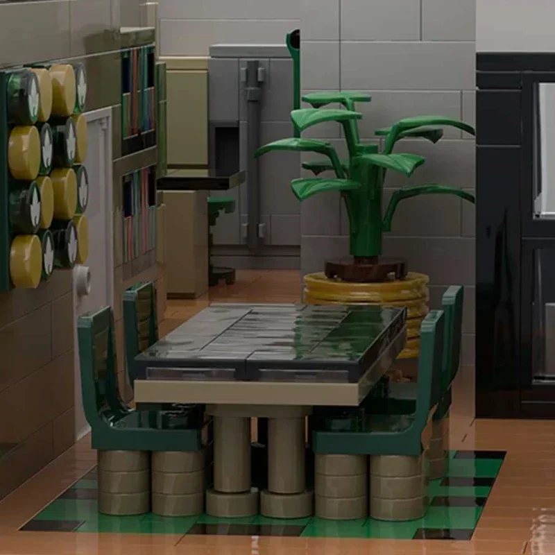 シティストリートビューモデル Moc ビルディングレンガ 高級アパートメント テクノロジーモジュラーブロック ギフト クリスマスおもちゃ DIY セット 組み立て