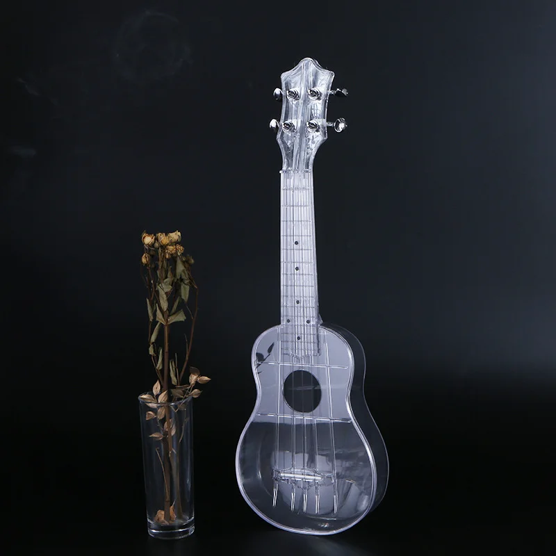 

21 Clear Plastic Ukulele Four Strings Guitar Beginners Students Learn Musical Instruments Ukulele
