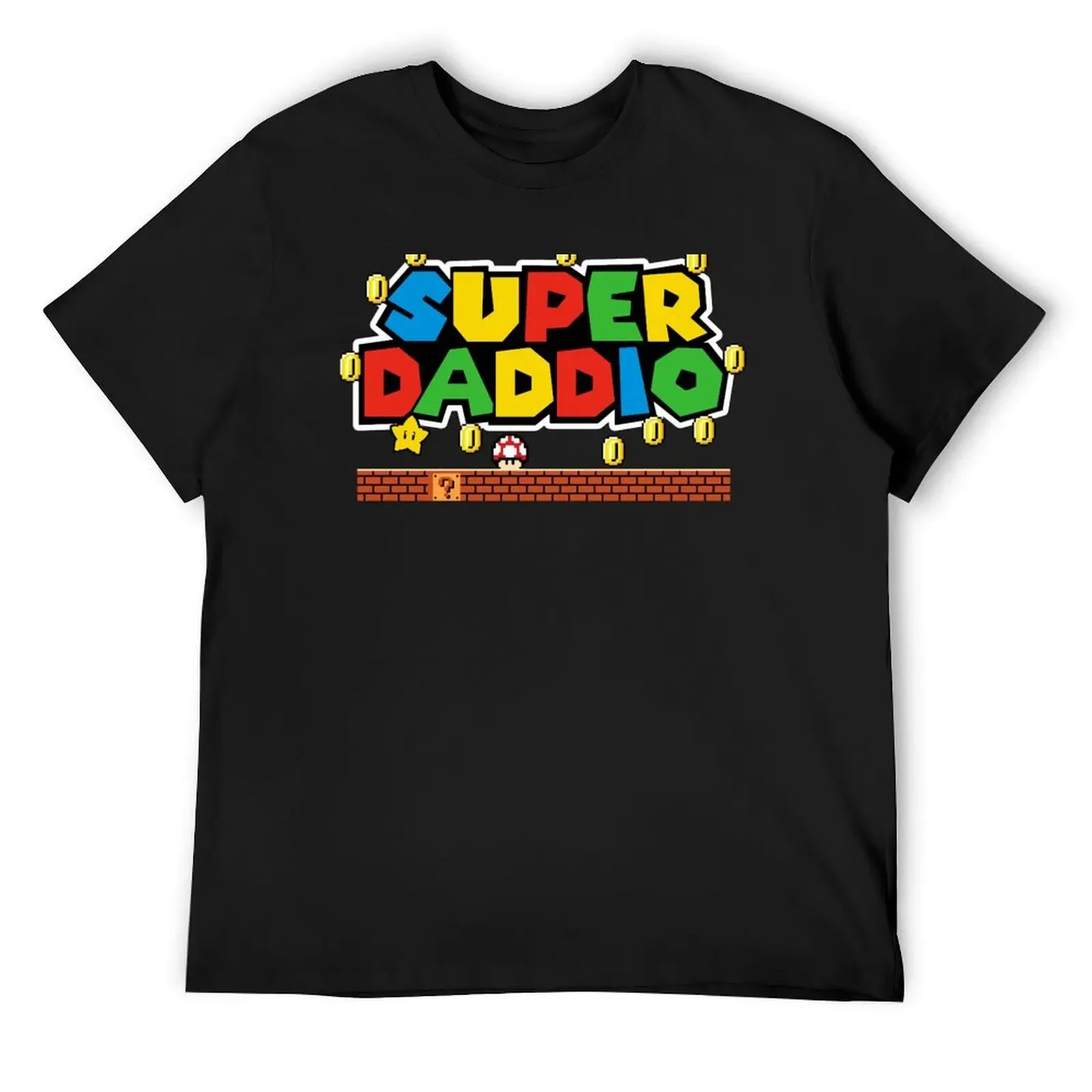 

Super Daddio Dad Video Gamer T-Shirt summer clothes vintage graphic tee t shirts for men graphic